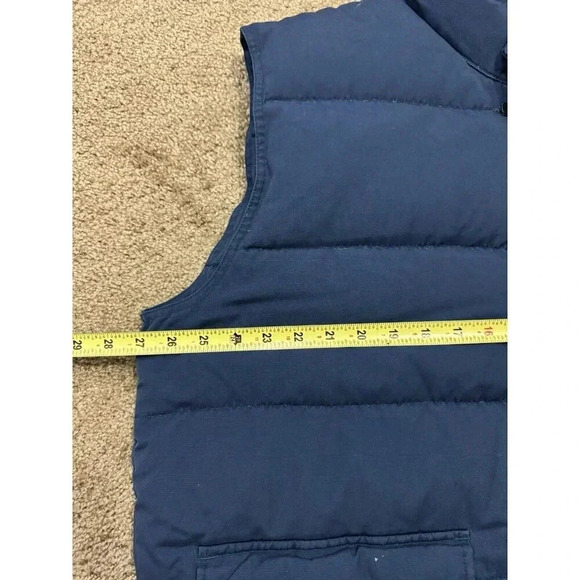 CABELAS Mens Blue Premier Northern Goose Down Puffer Vest Fleece Lined XL Tall - Picture 8 of 8